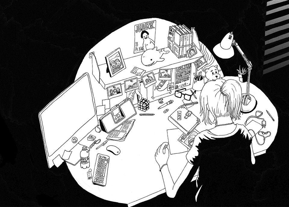 Capture d'écran du jeu Aby ou l'on voit le bureau de Sahra
